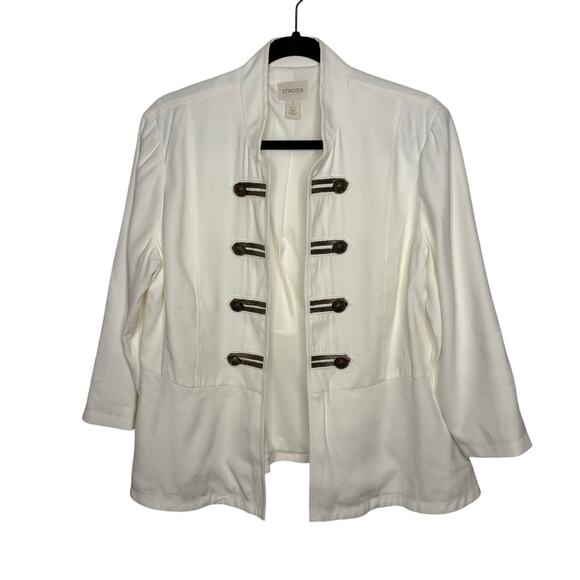 Chico's Open Front Circus Band Jacket Size 1 (Medium) - Picture 1 of 7